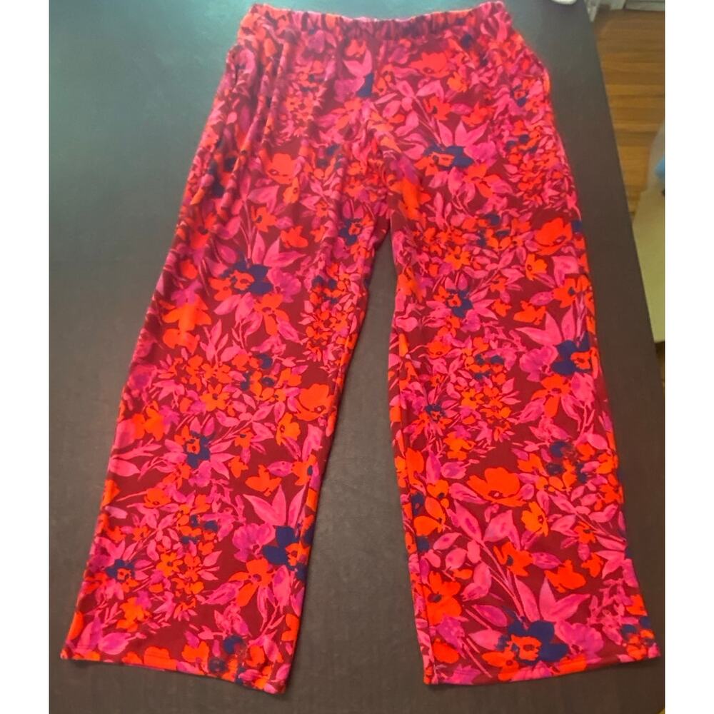 NWT Pioneer Woman Floral Pajama Set L 12-14 Wide Leg Soft Lounge Pockets Cozy - Picture 5 of 10